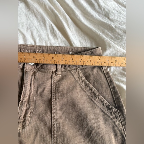 American Eagle high waist dreamy drape baggy wide leg cargo size 14 - Picture 9 of 10